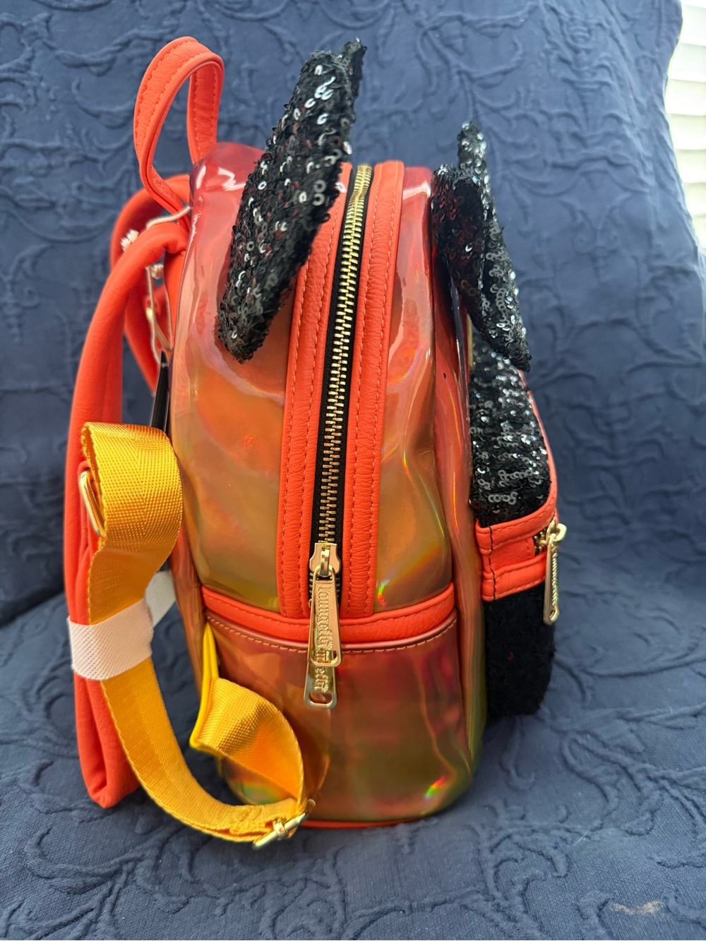 Loungefly Disney Parks Kids Orange Mini Backpack - Picture 4 of 6